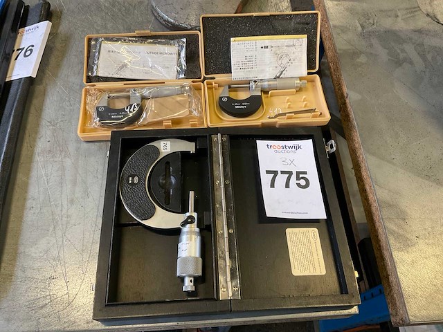 Mitutoyo, mahr beugelmicrometer (3x) - afbeelding 1 van  5