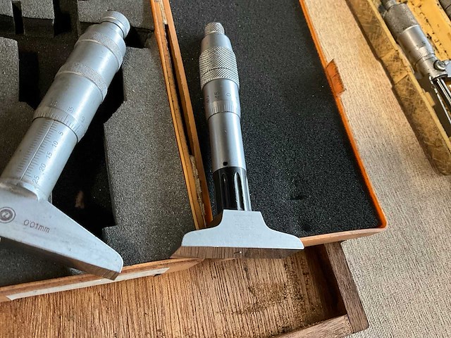 Mitutoyo/tesa 0-25 diepte micrometer (3x) - afbeelding 7 van  8