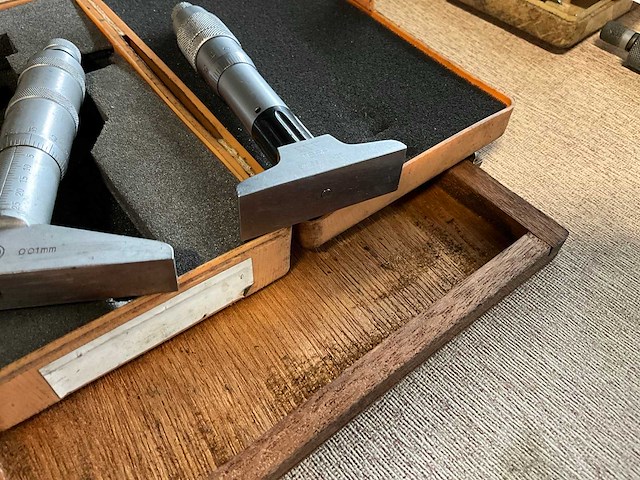 Mitutoyo/tesa 0-25 diepte micrometer (3x) - afbeelding 8 van  8