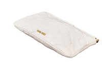 Miu miu - pochette - handtas wit lak leer met gouden details - afbeelding 2 van  14