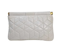 Miu miu - pochette - handtas wit lak leer met gouden details - afbeelding 6 van  14