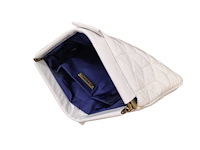 Miu miu - pochette - handtas wit lak leer met gouden details - afbeelding 8 van  14