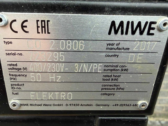 Miwe - 2017 - condo deck oven - bakkerijoven - afbeelding 4 van  4