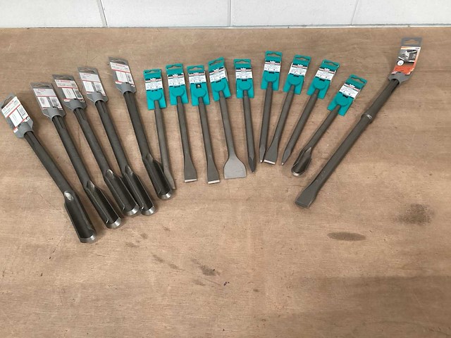 Mix kavel beitels voor hamerboor (15x) - afbeelding 1 van  6