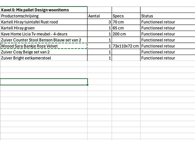 Mix pallet design woonitems kartell, kave home, zuiver en woood , diversen - afbeelding 8 van  8