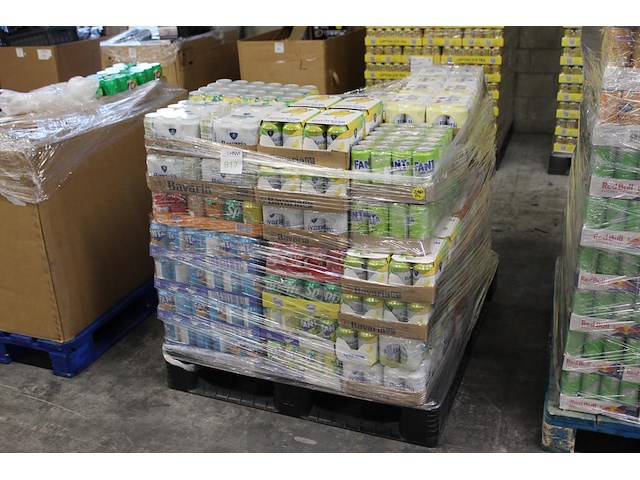 Mix pallet met frisdranken en 0,0 bieren w.o. fanta, coca cola, bavaria en sprite. tht o.a 7-26 en 8-26. to... - afbeelding 1 van  2