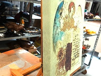 Mixed-media kunstwerk op canvas met de afbeelding van een engel - afbeelding 3 van  5