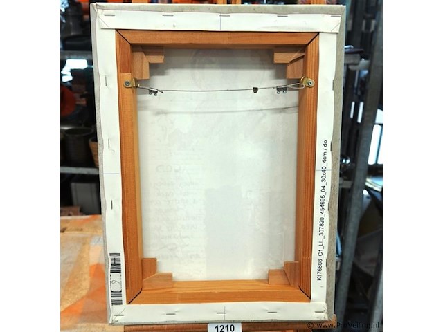 Mixed-media kunstwerk op canvas met de afbeelding van een engel - afbeelding 5 van  5