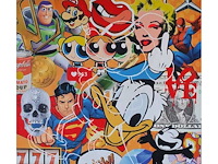 Mixed media/acryl handbewerkt simonbruno - afbeelding 1 van  1