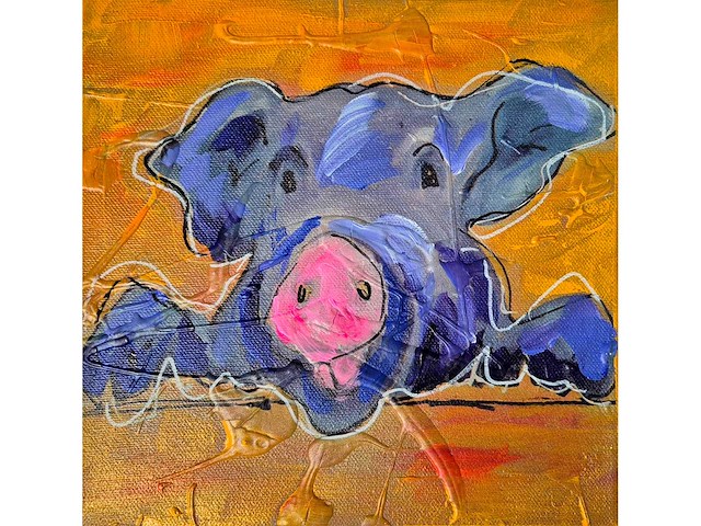 Mixed media/acryl op doek bram - afbeelding 1 van  2