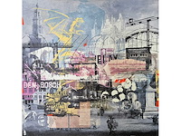 Mixed media/acryl op doek donald van schilt ‘den bosch’ - afbeelding 1 van  4