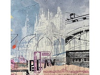 Mixed media/acryl op doek donald van schilt ‘den bosch’ - afbeelding 2 van  4