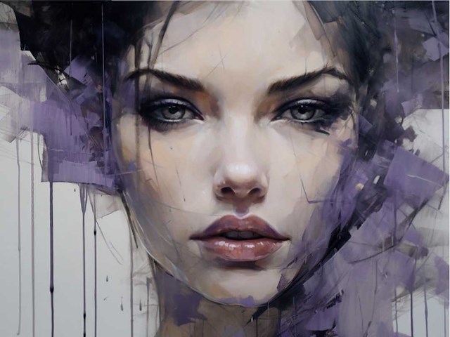 Mixed media/acryl op doek maria strabel ‘che’ - afbeelding 1 van  2