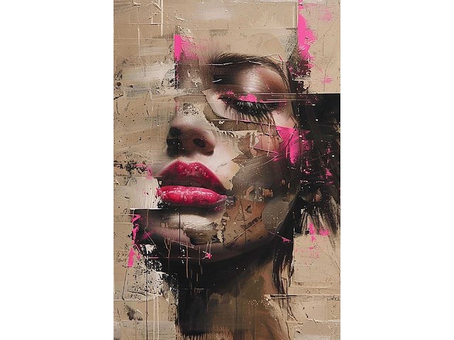 Mixed media/acryl op doek maria strabel ‘saga’ - afbeelding 2 van  2