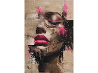 Mixed media/acryl op doek maria strabel ‘saga’ - afbeelding 2 van  2