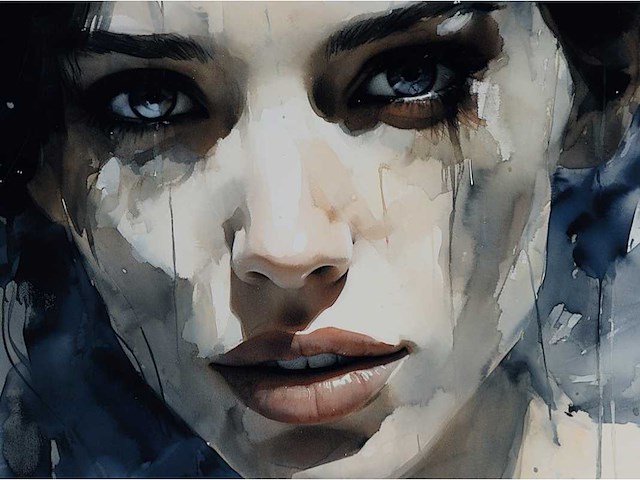 Mixed media/acryl op doek maria strabel ‘susank - afbeelding 1 van  2