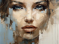 Mixed media/acryl op doek maria strabel - afbeelding 1 van  3