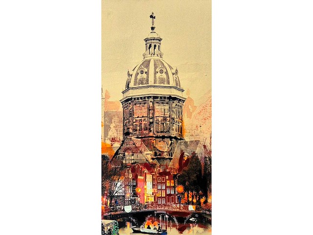 Mixed media/acryl op doek mischa ‘amsterdam’ - afbeelding 2 van  5