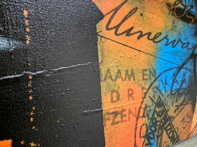 Mixed media/acryl op doek mischa ‘meisje met de parel’ - afbeelding 3 van  4