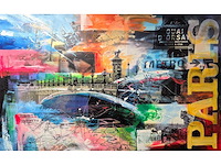 Mixed media/acryl op doek mischa ‘paris’ - afbeelding 1 van  5