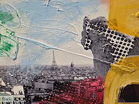 Mixed media/acryl op doek mischa ‘paris’ - afbeelding 3 van  5