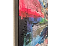 Mixed media/acryl op doek mischa ‘paris’ - afbeelding 4 van  5