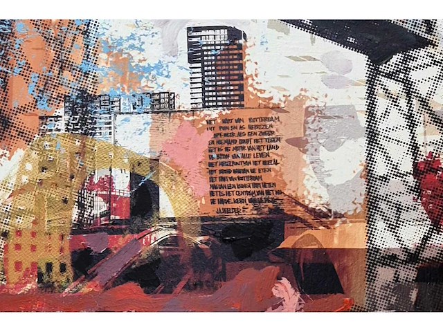 Mixed media/acryl op doek mischa ‘rotterdamk - afbeelding 2 van  4
