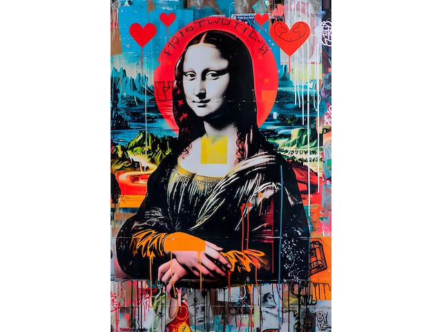 Mixed media/acryl op doek mischa - afbeelding 1 van  1