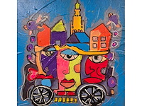 Mixed media/acryl op doek simon berend - afbeelding 1 van  2