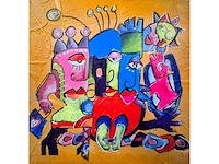 Mixed media/acryl op doek simon berend - afbeelding 1 van  2