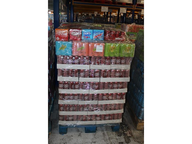 Mixed pallet frisdranken waaronder dr. pepper, fanta en schweppes circa 2304 blikken met tht 2025/2026 bo... - afbeelding 2 van  2