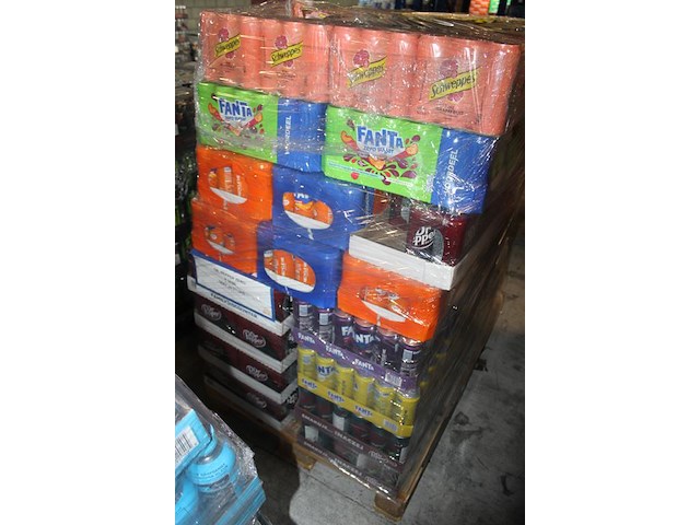 Mixed pallet frisdranken waaronder fanta, dr pepper en schweppes circa 1500 blikken tht oa 3-26, 1-26 en 2-... - afbeelding 3 van  3