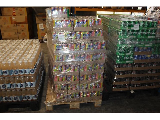 Mixed pallet frisdranken waaronder fanta en coca cola circa 1872 blikken met tht 2025/2026 bod is inclusie... - afbeelding 1 van  2