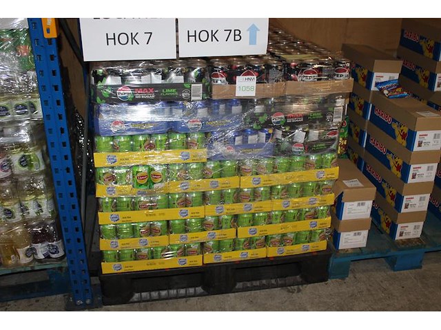 Mixed pallet frisdranken waaronder lipton en pepsi circa 1776 blikken met tht 2026 bod is inclusief 198,00... - afbeelding 1 van  2