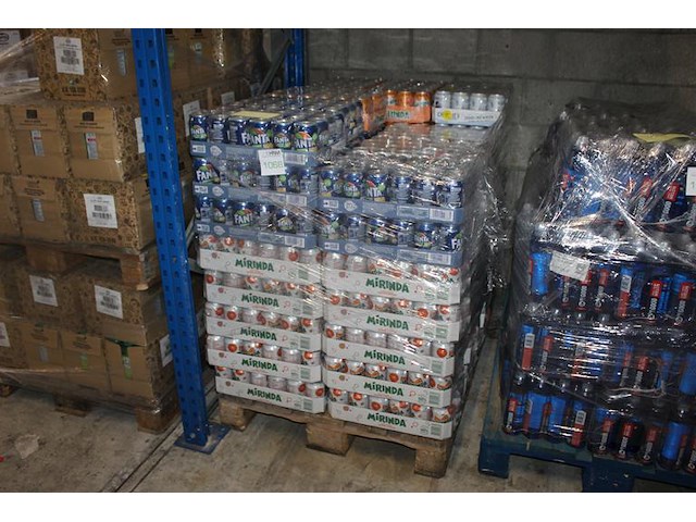 Mixed pallet frisdranken waaronder miranda en fanta circa 1656 blikken met tht 2025 bod is inclusief 150 e... - afbeelding 1 van  2