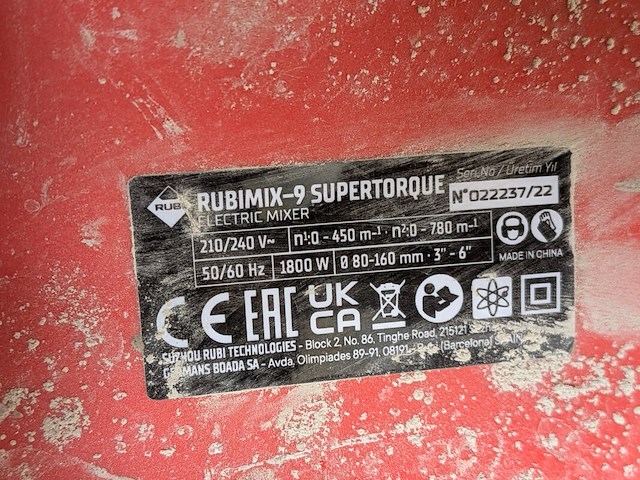 Mixer rubi, rubimix-9 supertorque - afbeelding 6 van  6