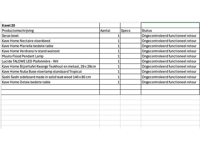 Mixpallet retourgoederen , kave home, muuto, serax en lucide - afbeelding 4 van  4