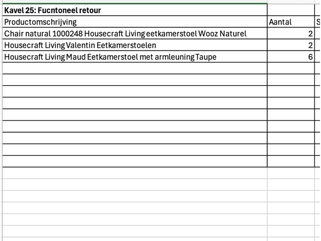 Mixpallet stoelen , housecraft living - afbeelding 7 van  7