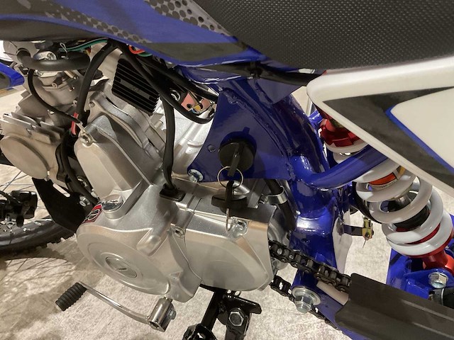 Mmx - dirt bike blauw 125cc - motorfiets - afbeelding 10 van  19