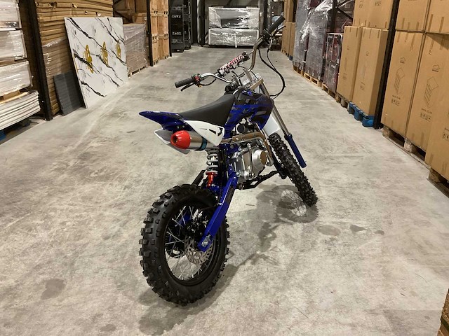 Mmx - dirt bike blauw 125cc - twhhpb-010 - motorfiets - afbeelding 1 van  16