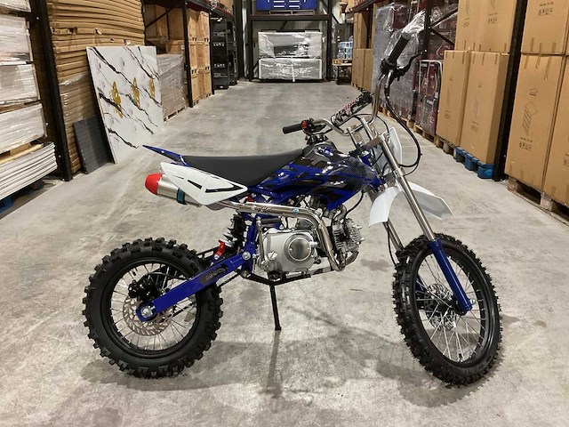 Mmx - dirt bike blauw 125cc - twhhpb-010 - motorfiets - afbeelding 11 van  16