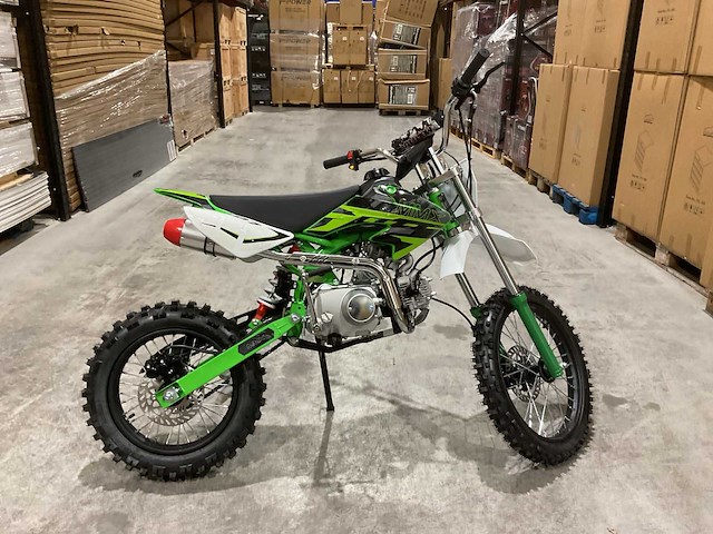 Mmx - dirt bike groen 125cc - twhhpb-010 - motorfiets - afbeelding 7 van  10
