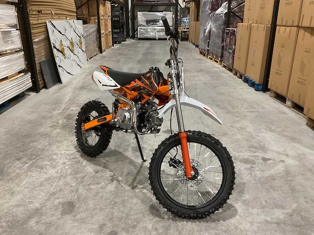 Mmx - dirt bike oranje 125cc - twhhpb-010 - crossmotor - afbeelding 11 van  14