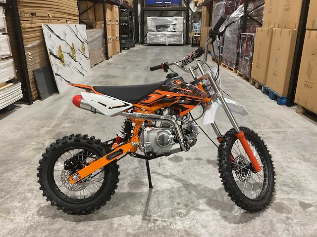 Mmx - dirt bike oranje 125cc - twhhpb-010 - crossmotor - afbeelding 10 van  16