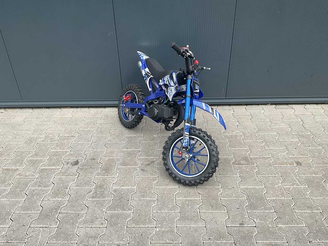 Mmx dirt bike 49cc blauw twhhpb-003 motorfiets 12 - afbeelding 3 van  7