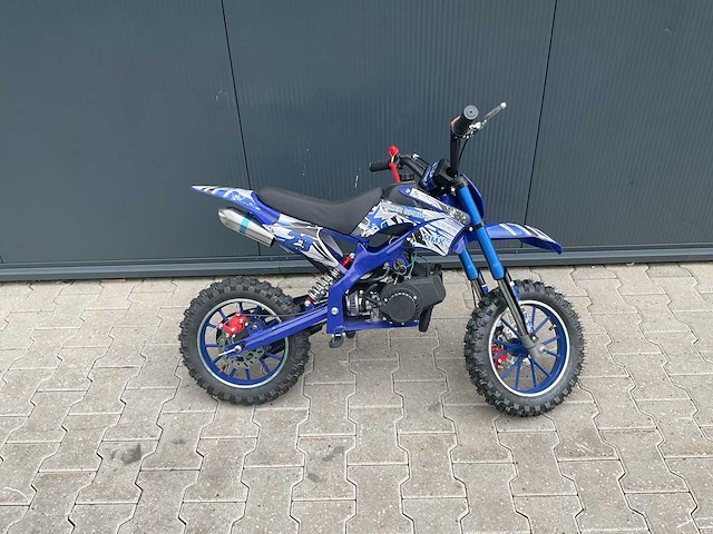 Mmx dirt bike 49cc blauw twhhpb-003 motorfiets 12 - afbeelding 4 van  7