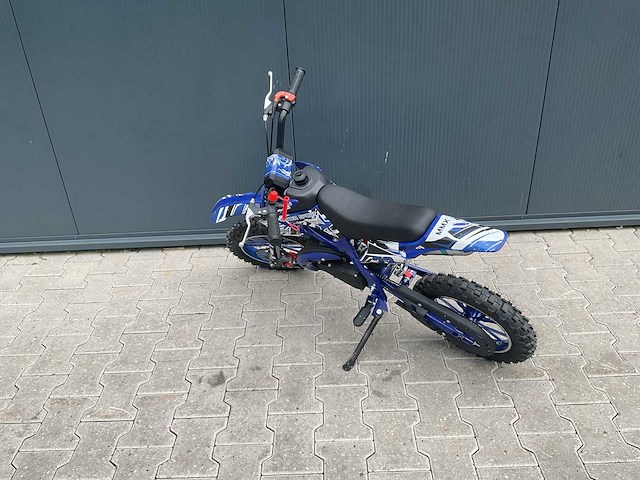 Mmx dirt bike 49cc blauw twhhpb-003 motorfiets 12 - afbeelding 11 van  12