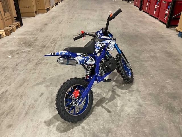 Mmx dirt bike 49cc blauw twhhpb-003 motorfiets - afbeelding 43 van  59