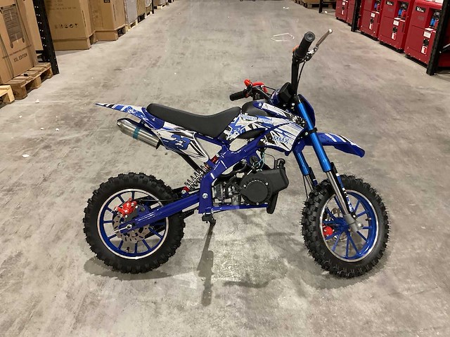 Mmx dirt bike 49cc blauw twhhpb-003 motorfiets - afbeelding 30 van  59