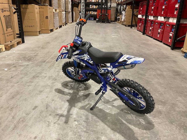 Mmx dirt bike 49cc blauw twhhpb-003 motorfiets - afbeelding 49 van  59